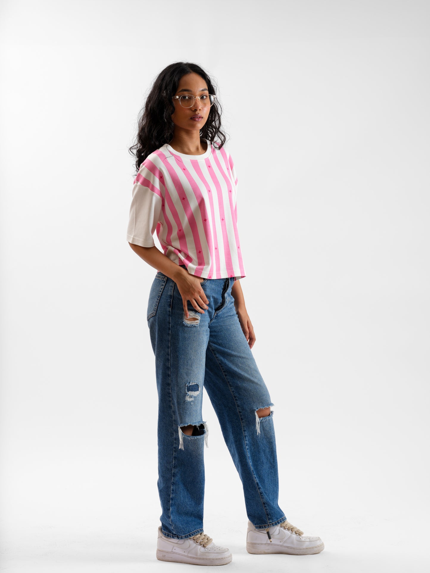 Malle Salmon Pink Cropped Top