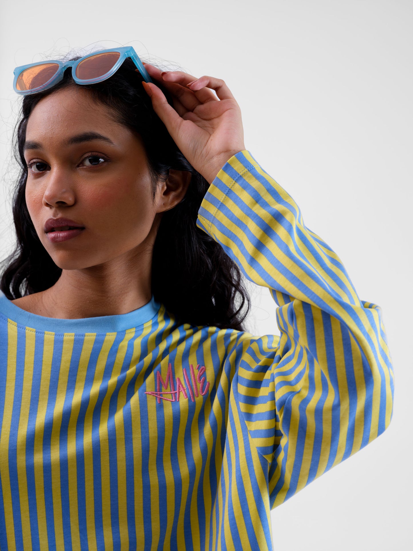 Malle Striped Sapphire Full-Sleeved T-Shirt