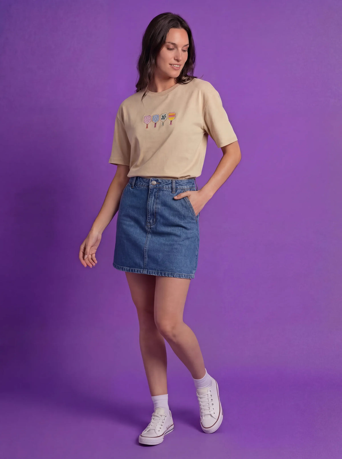 dark grey women model