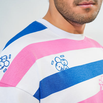 Malle Anxiety Gang Striped Full Sleeves T-Shirt