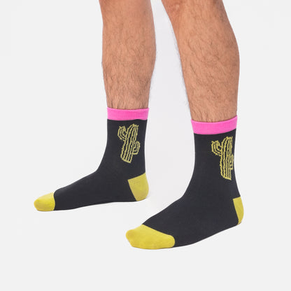 Malle Unisex Midnight Cactus Ankle Length Socks