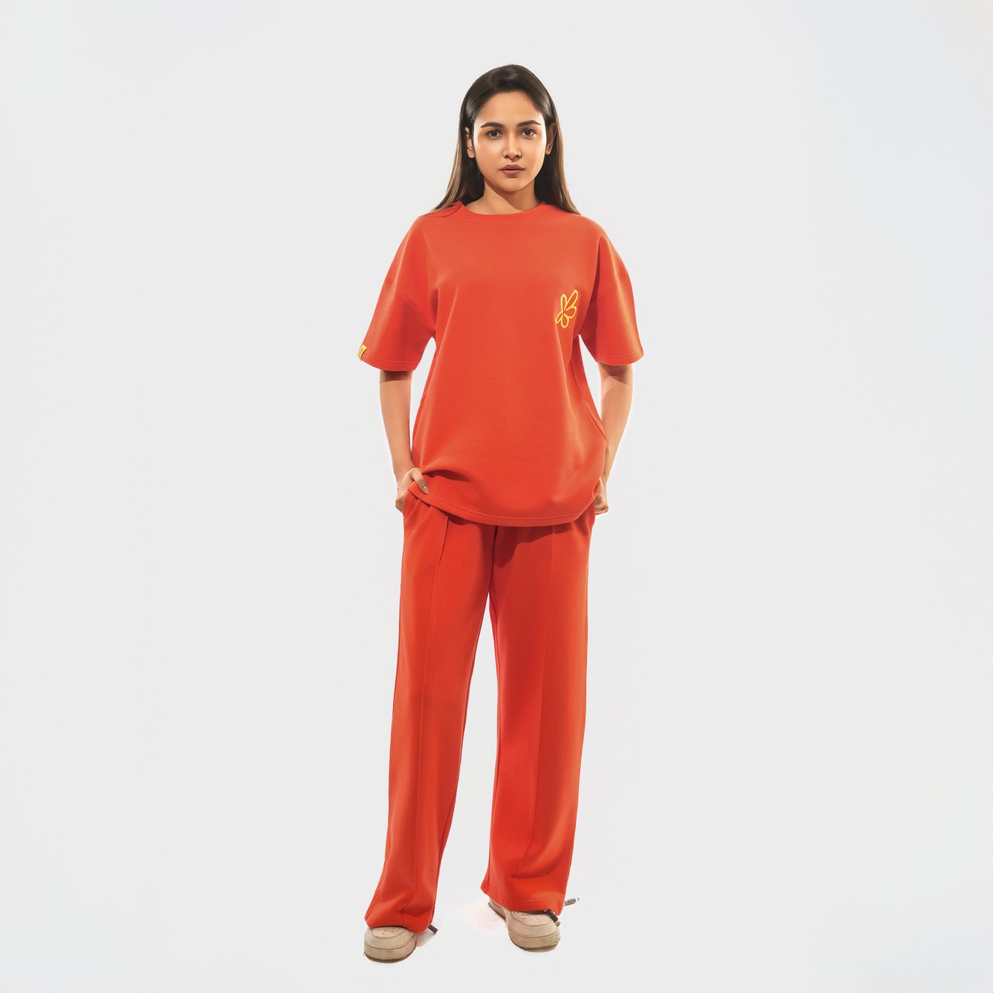 Malle Cactus Tangerine Wide Leg Pants