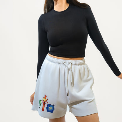 Malle Anxiety Gang Ecru Shorts
