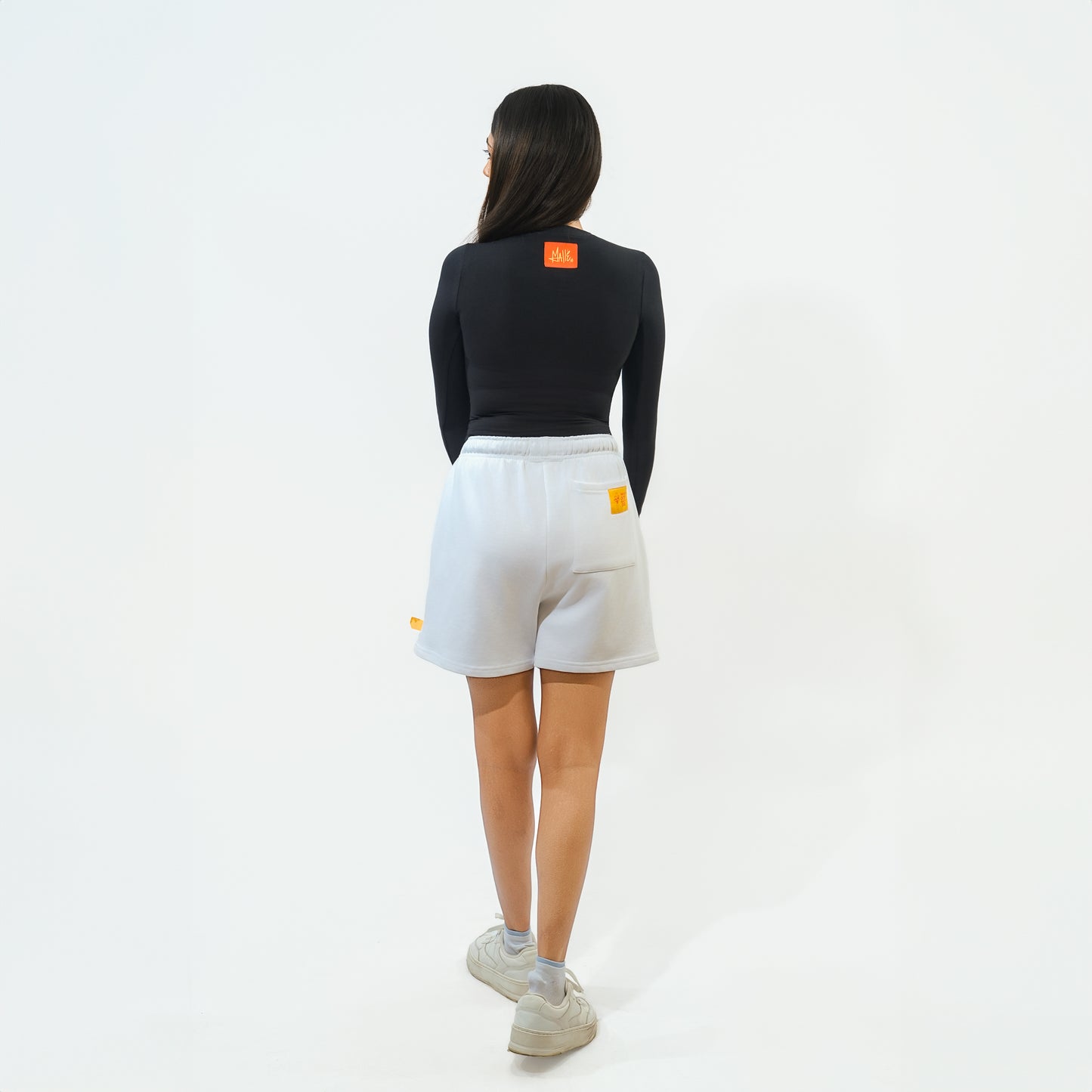 Malle Black Cropped Full-Sleeve T-Shirt
