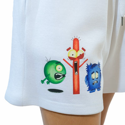Malle Anxiety Gang Ecru Shorts
