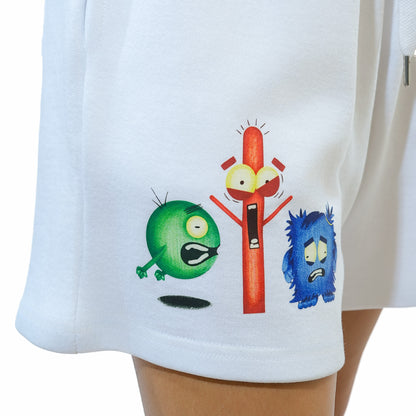 Malle Anxiety Gang Ecru Shorts