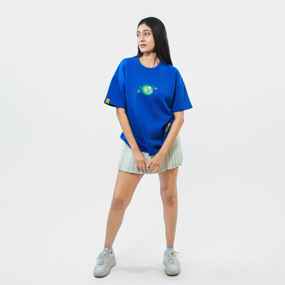 Malle Anxiety Gang Blue Oversized T-Shirt