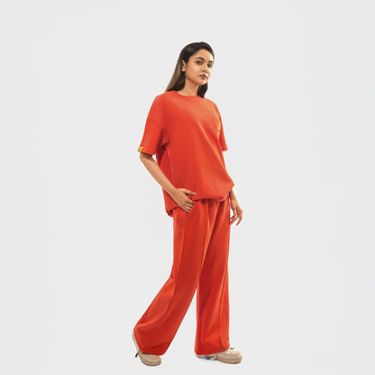 Malle Cactus Tangerine Wide Leg Pants