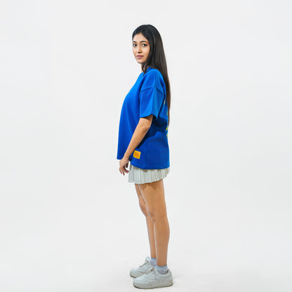 Malle Anxiety Gang Blue Oversized T-Shirt