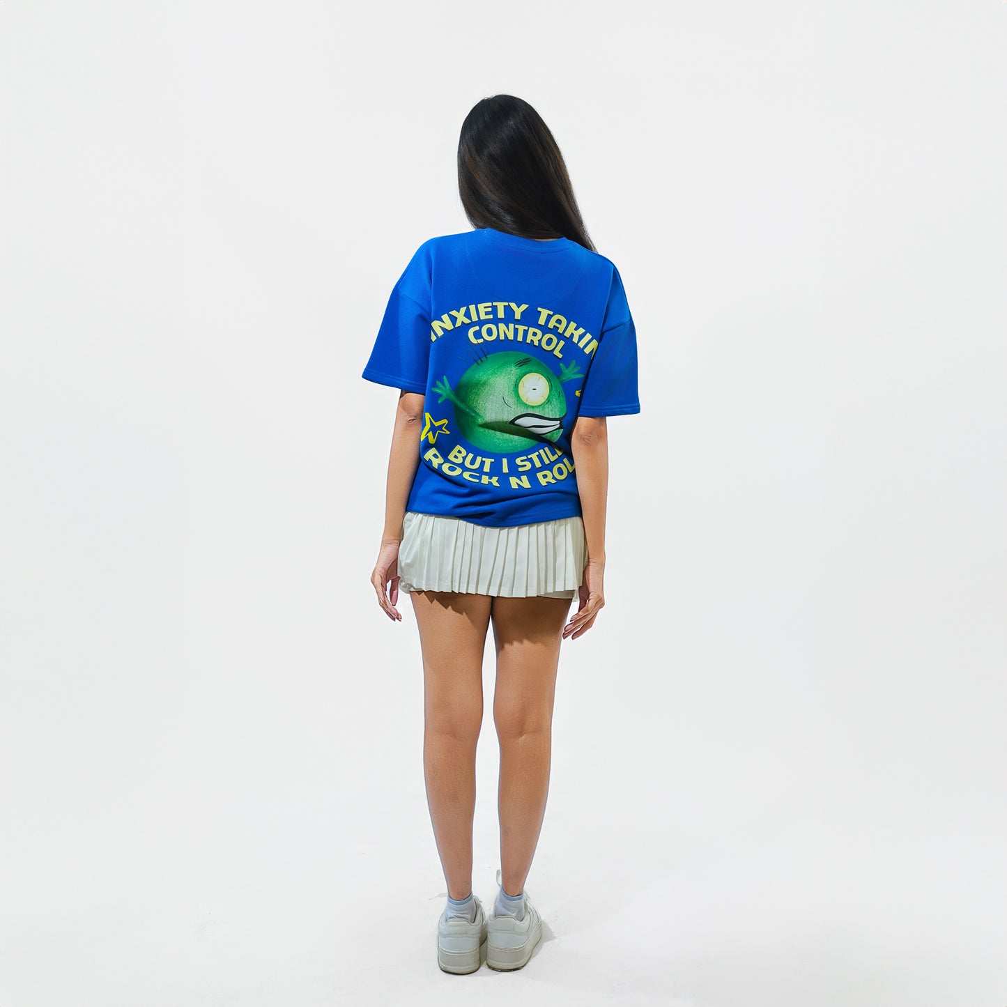 Malle Anxiety Gang Blue Oversized T-Shirt