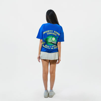 Malle Anxiety Gang Blue Oversized T-Shirt