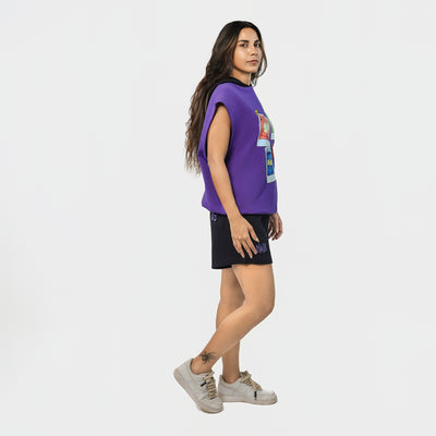 Malle Anxiety Gang Purple Muscle Hoodie
