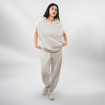 Malle Cactus Embroidered Ecru Joggers