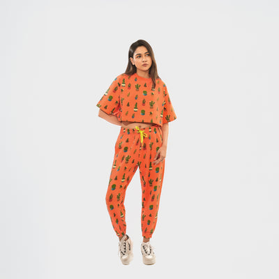 Malle Allover Cactus Tangerine Joggers