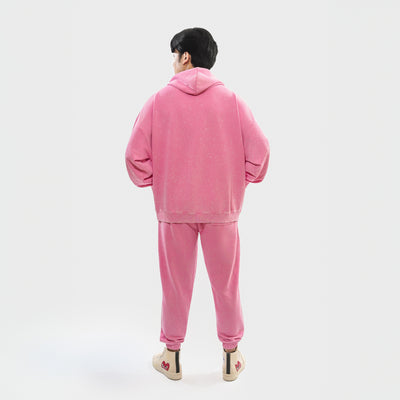 Malle Signature Pink Stone-Wash Joggers