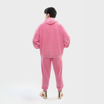 Malle Signature Pink Stone-Wash Joggers