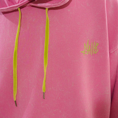 Malle Signature Pink Stone-Wash Hoodie