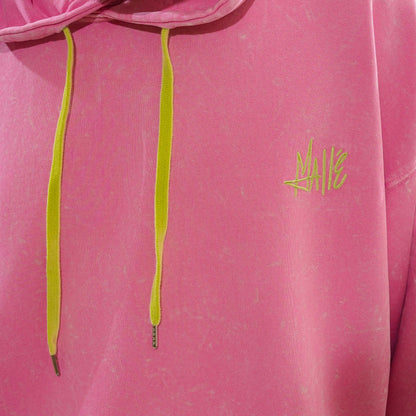 Malle Signature Pink Stone-Wash Hoodie