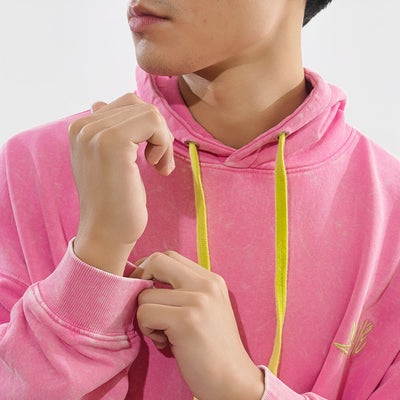 Malle Signature Pink Stone-Wash Hoodie
