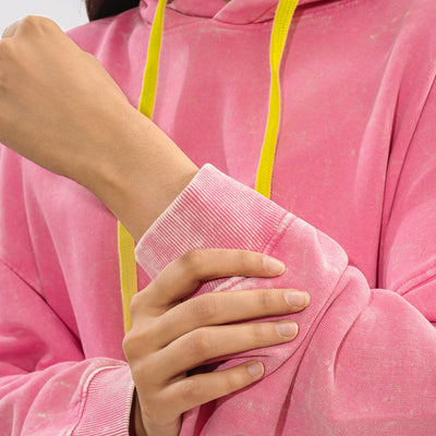 Malle Signature Pink Stone-Wash Hoodie