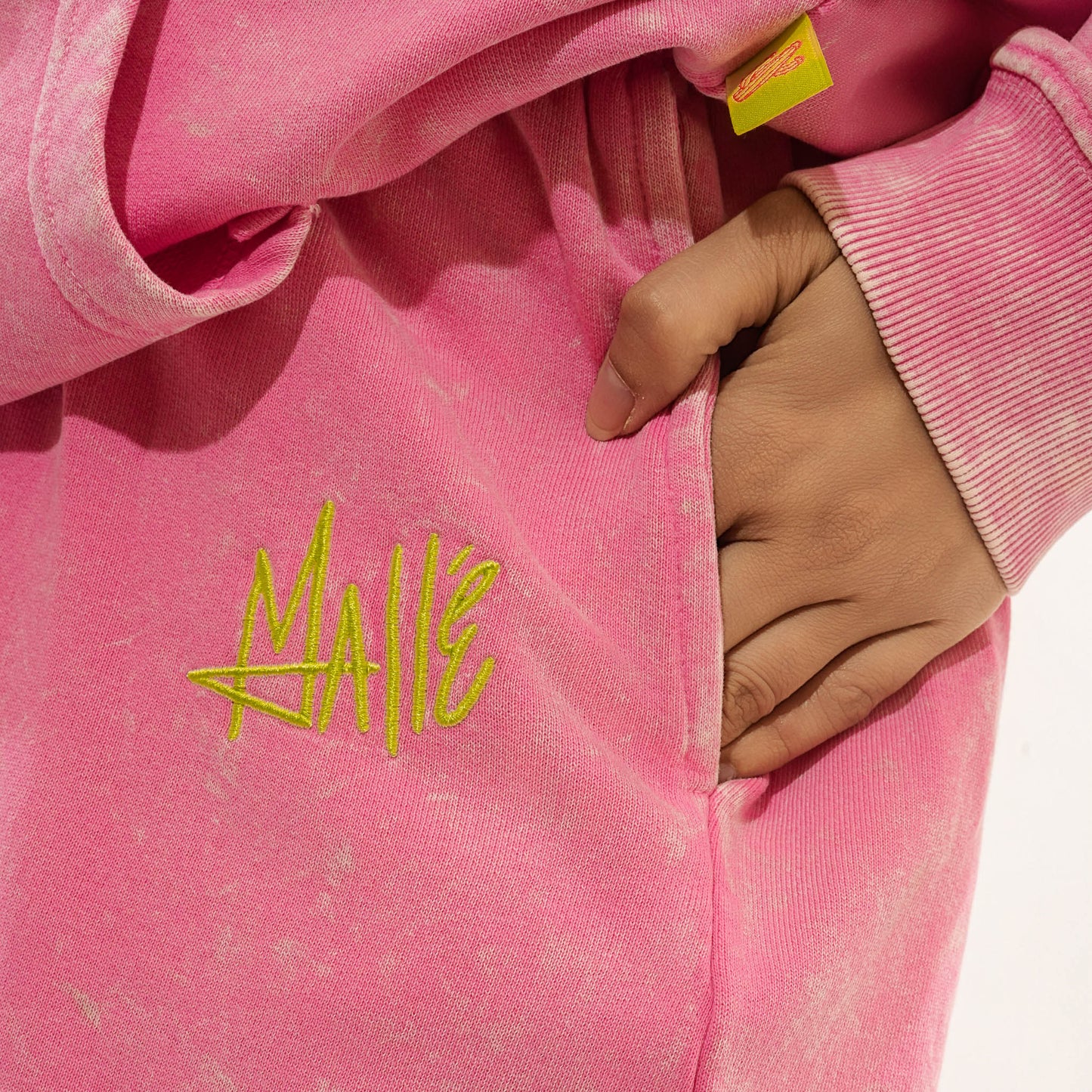 Malle Signature Pink Stone-Wash Joggers