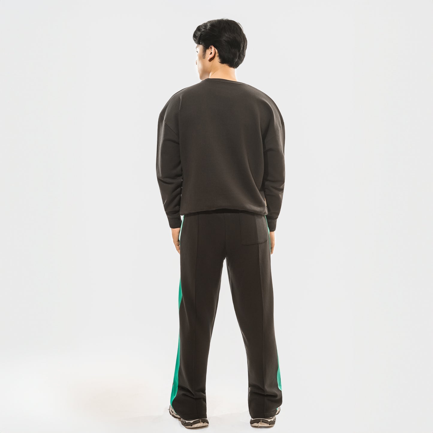Malle Signature Black ’N’ Teal Wide Leg Pants