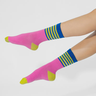 Malle Essentials Unisex Candy Stripe Ankle Length Socks