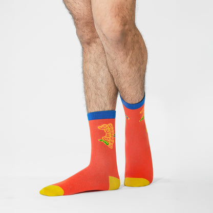 Malle Unisex Tangerine Ankle Length Socks - Anxiety Gang