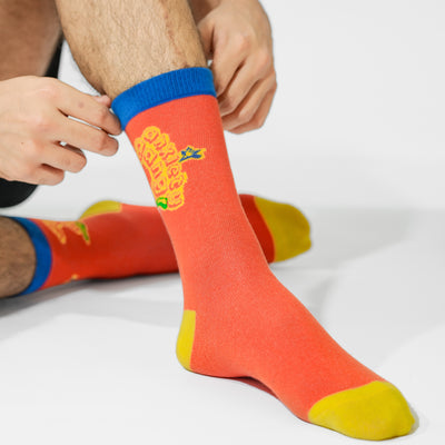 Malle Unisex Tangerine Ankle Length Socks - Anxiety Gang