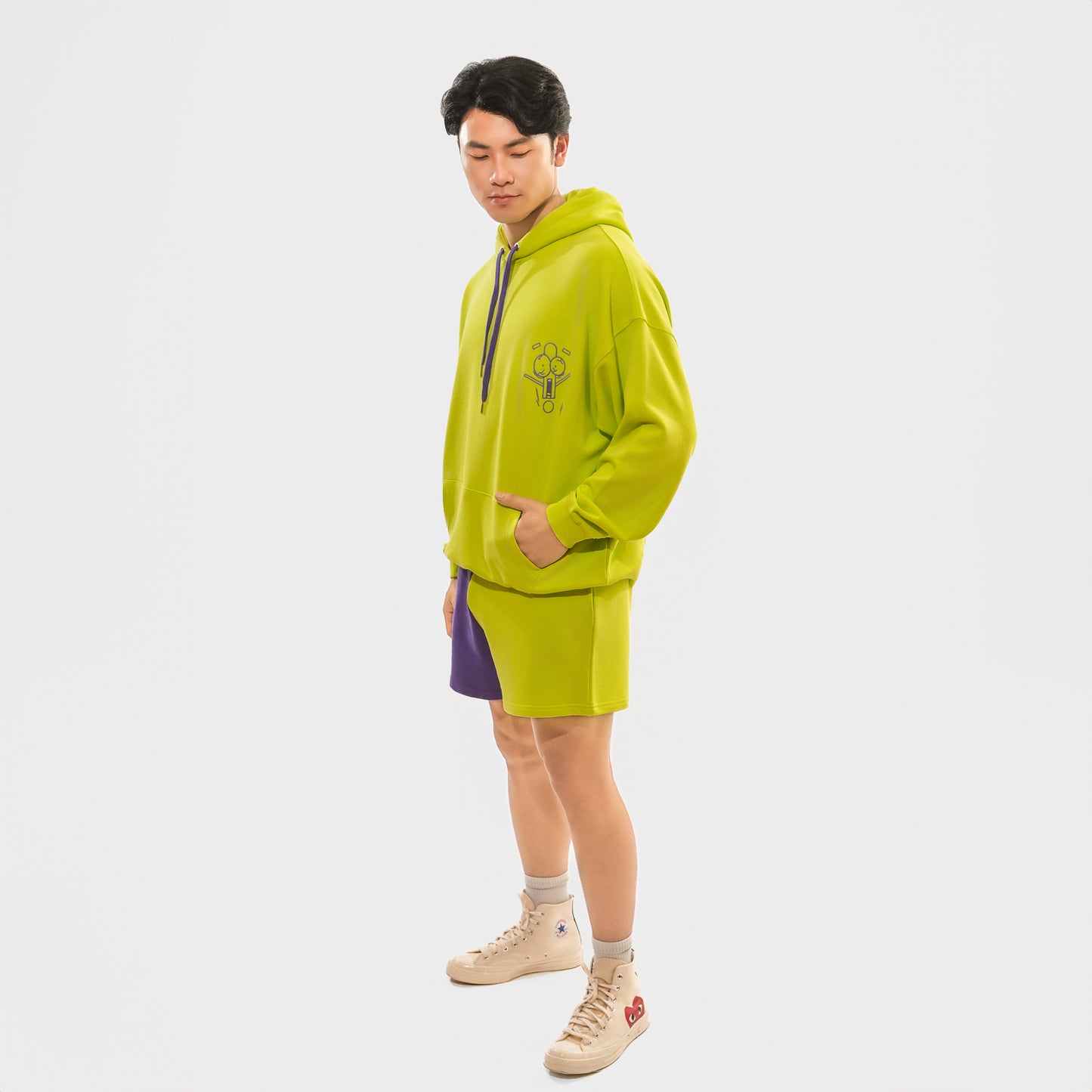 Malle Anxiety Gang Lime Hoodie