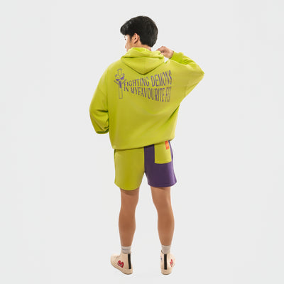 Malle Anxiety Gang Lime Hoodie