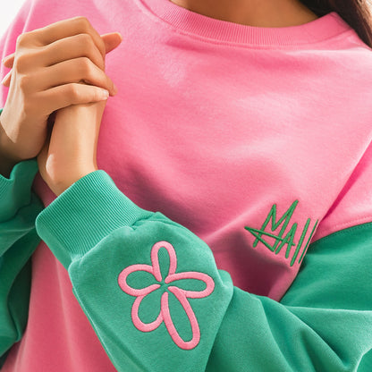 Malle Signature Pink Cropped Sweatshirt