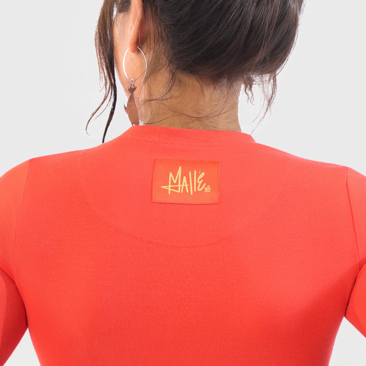 Malle Tangerine Cropped Full-Sleeve T-Shirt
