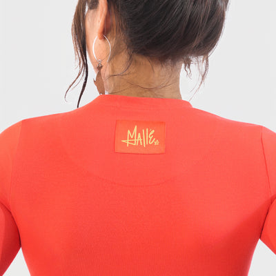 Malle Tangerine Cropped Full-Sleeve T-Shirt