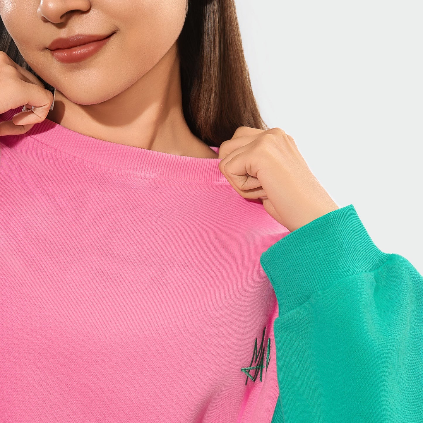 Malle Signature Pink Cropped Sweatshirt