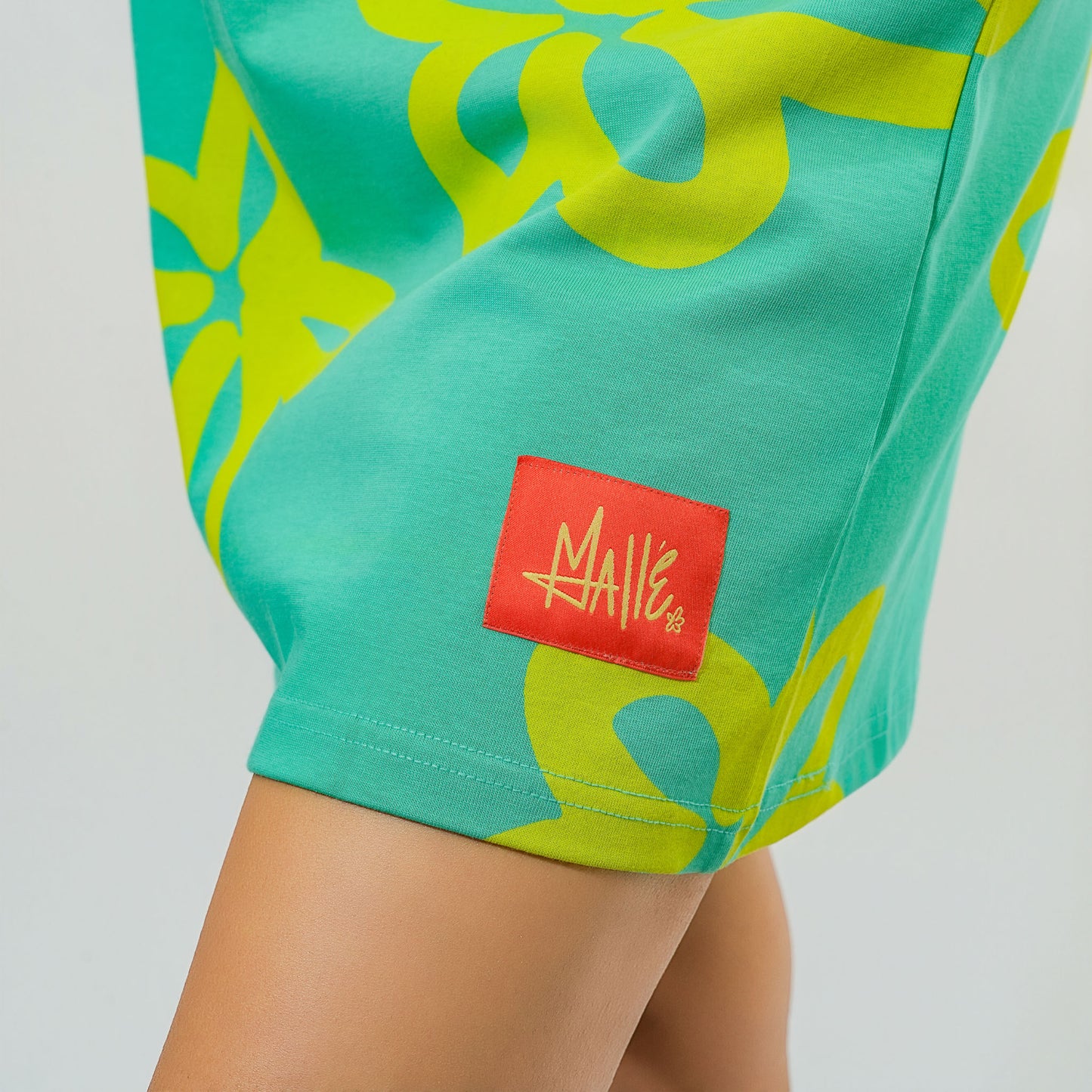 Malle Oversized Floral Polo T-Shirt Dress