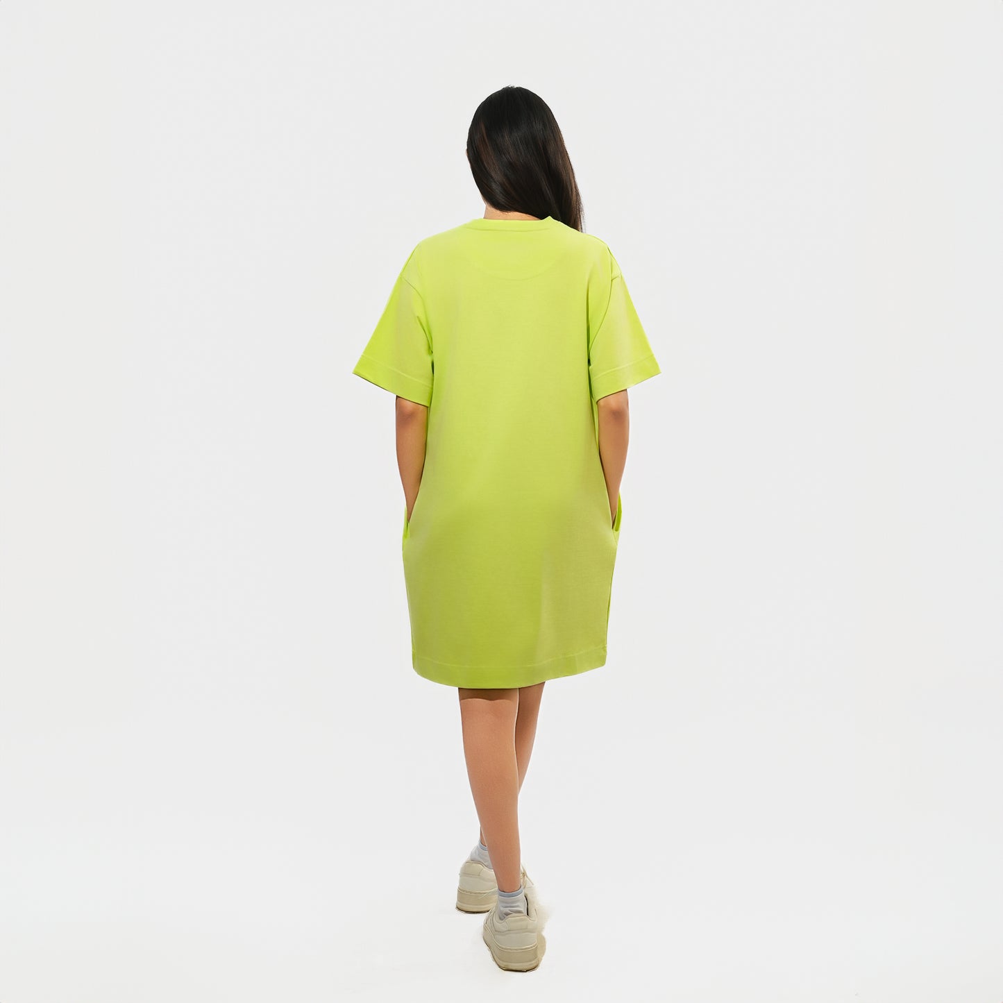 Malle Signature Lime Oversized T-Shirt Dress