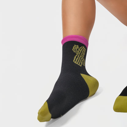 Malle Unisex Midnight Cactus Ankle Length Socks