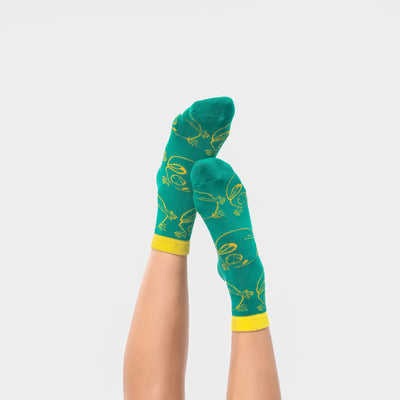 Malle Unisex Green Ankle Length Socks - Anxiety Gang