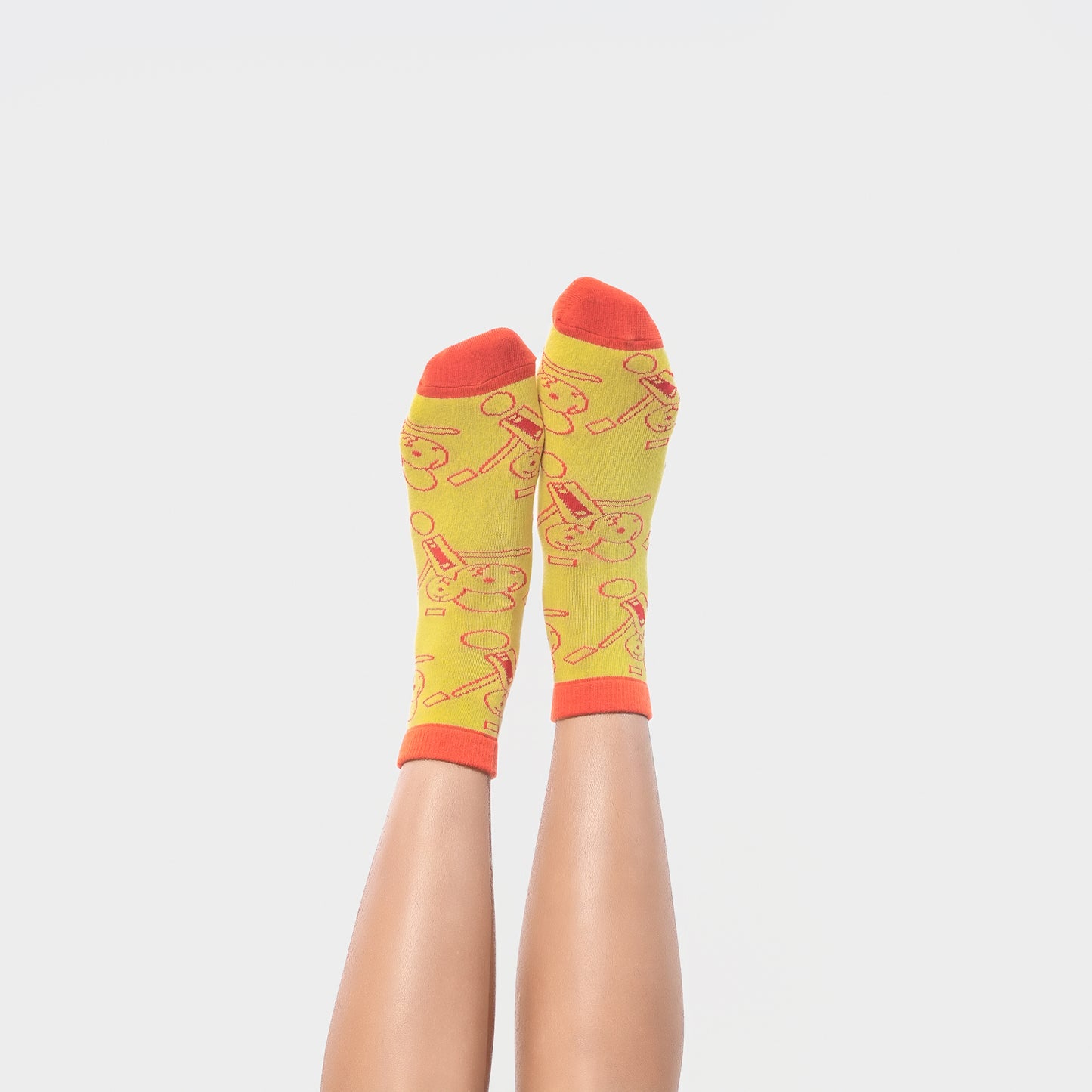Malle Unisex Yellow Ankle Length Socks - Anxiety Gang