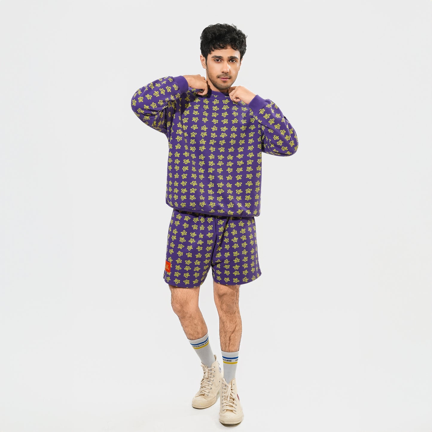 Malle Floral Purple Shorts