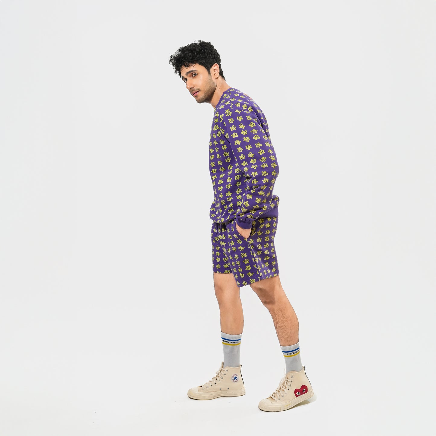 Malle Floral Purple Shorts