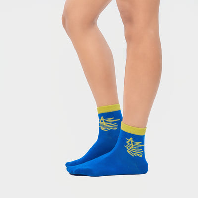 Malle Essentials Unisex Electric Blue Ankle Length Socks