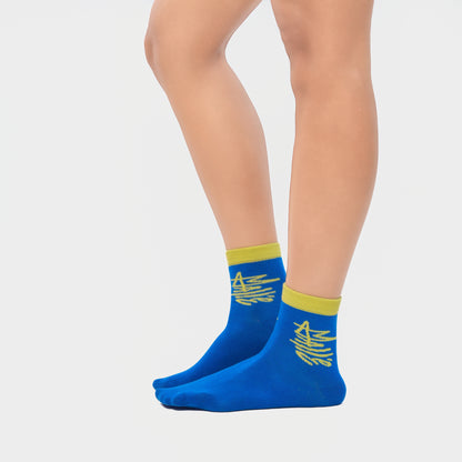 Malle Essentials Unisex Electric Blue Ankle Length Socks