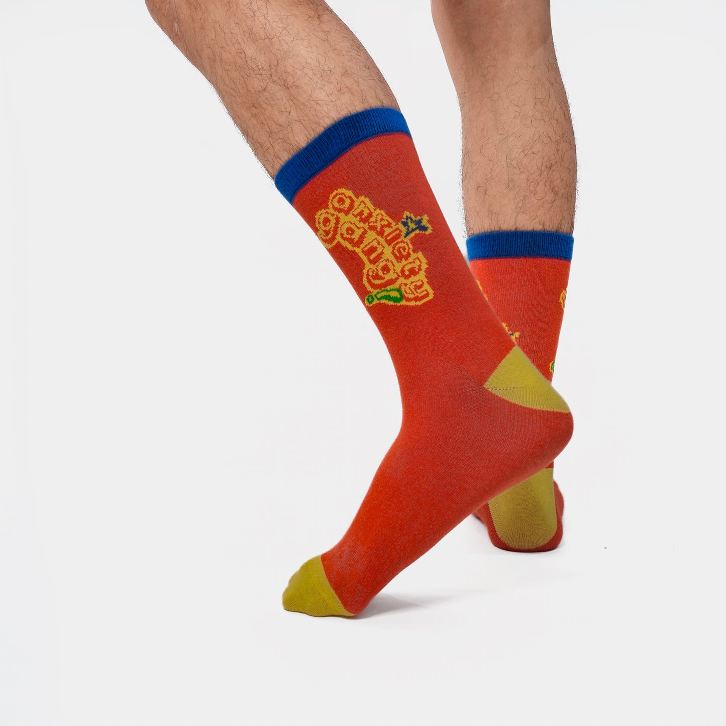 Malle Unisex Tangerine Ankle Length Socks - Anxiety Gang