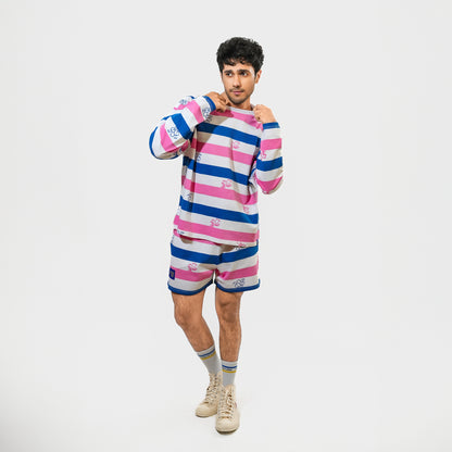 Malle Anxiety Gang Striped Full Sleeves T-Shirt