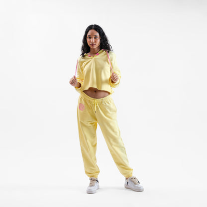 Malle Buttercream Cropped Hoodie