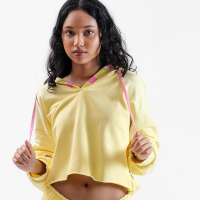 Malle Buttercream Cropped Hoodie