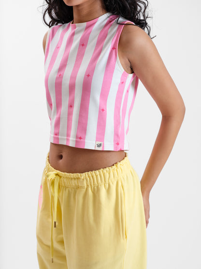 Malle Salmon Pink Sleeveless Tank Top