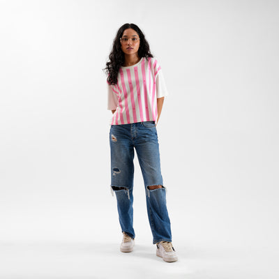 Malle Salmon Pink Cropped Top